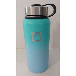 Iron Flask Wide-Mouth Sports Water Bottle 32 Oz Stainless Steel Teal/Blue